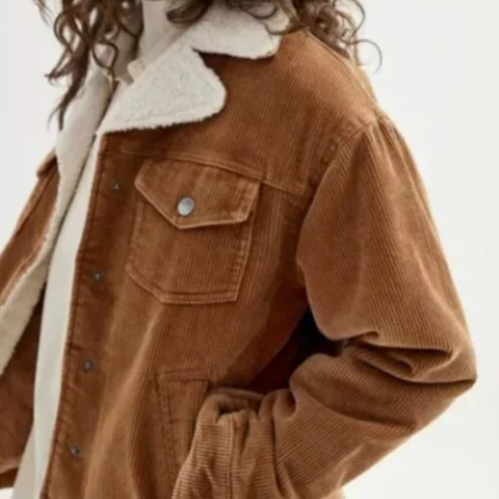 UO Corduroy Jacket Sherpa Lining XS